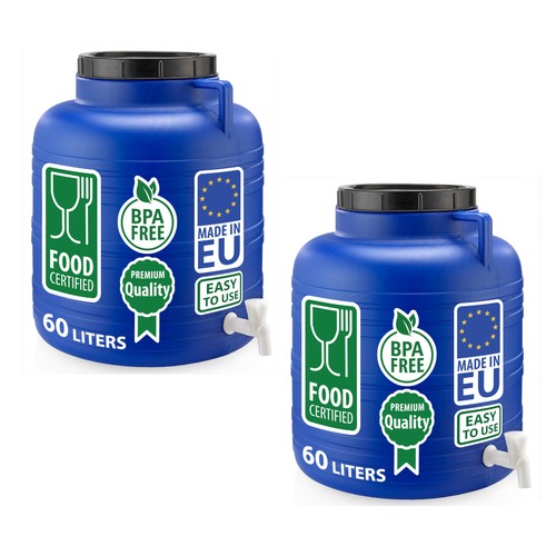 2er set weithalsfass 60l - set,