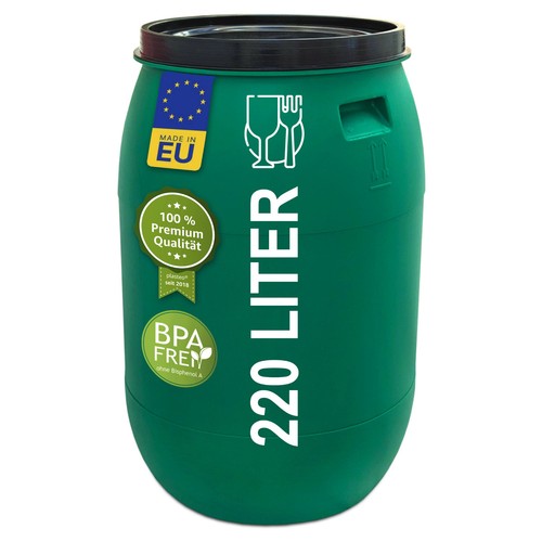 220 liter deckelfass grün - 220,